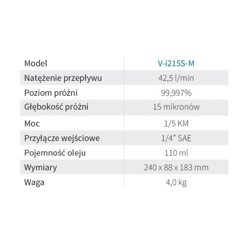 Pompa próżniowa Value mini V-i215S-M 42,5 l/min-14304