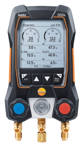 Elektroniczna oprawa zaworowa Testo 550s z bezprzewodowymi sondami do pomiaru temperatury 115i-1025520