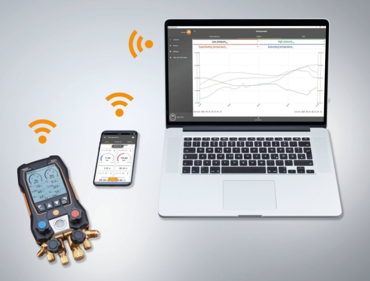 Elektroniczna oprawa zaworowa Testo 557s zestaw Smart Vacuum-1025533