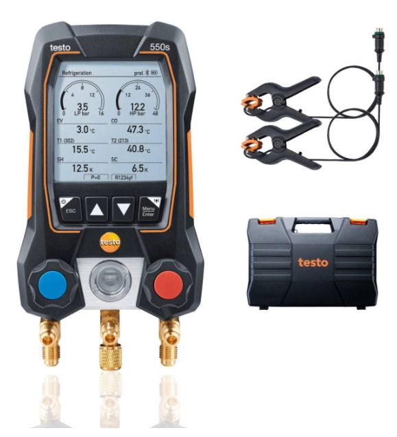 Elektroniczna oprawa zaworowa Testo 550s Basic z sondami przewodowymi-0