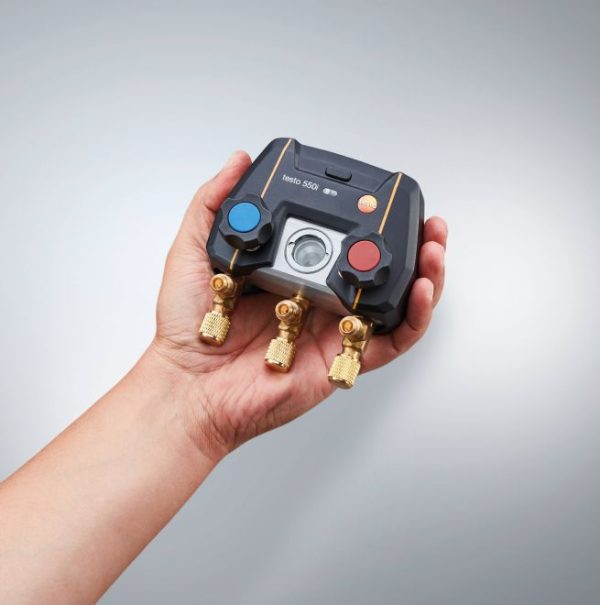 Elektroniczna oprawa zaworowa Testo 550i zestaw Bluetooth i 2-drożną baterią zaworów-1025962