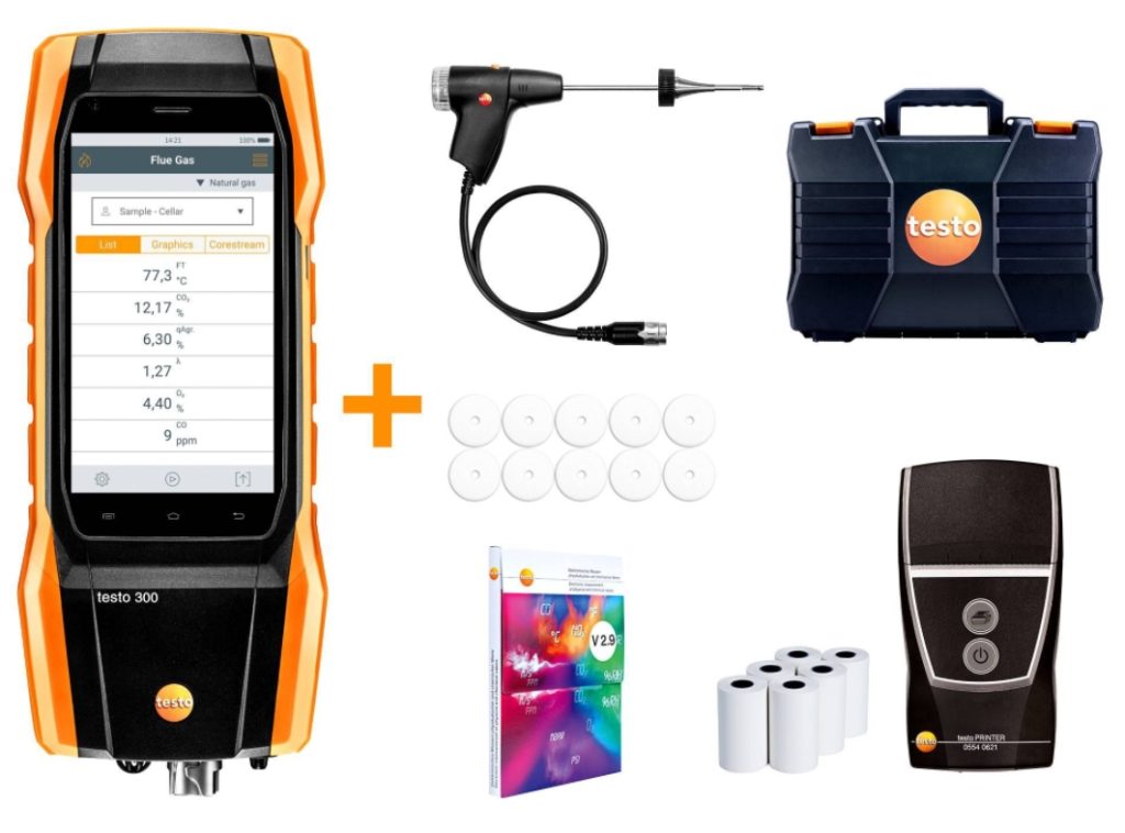 Analizator spalin Testo 300 LongLife - zestaw 4 z drukarką-0