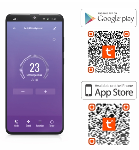 Klimatyzator przenośny WARMTEC KP20W z Wi-Fi-1030635