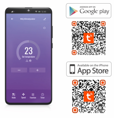 Klimatyzator przenośny WARMTEC KP41W z Wi-Fi-1030642