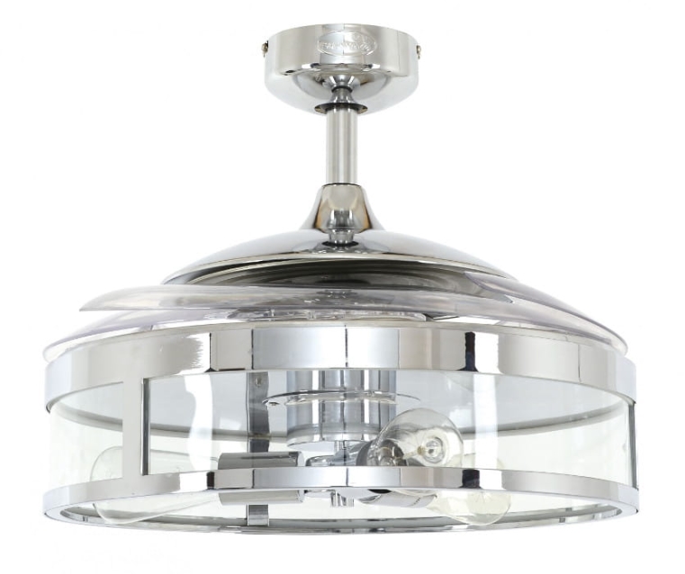 Wentylator z chowanymi łopatami FANAWAY CLASSIC CHROM z pilotem-1031066