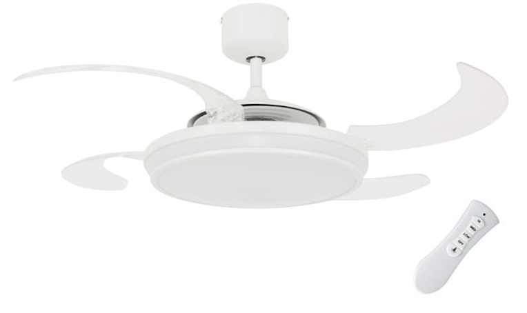 Wentylator z chowanymi łopatami FANAWAY EVO 1 LED BIAŁY z pilotem-0