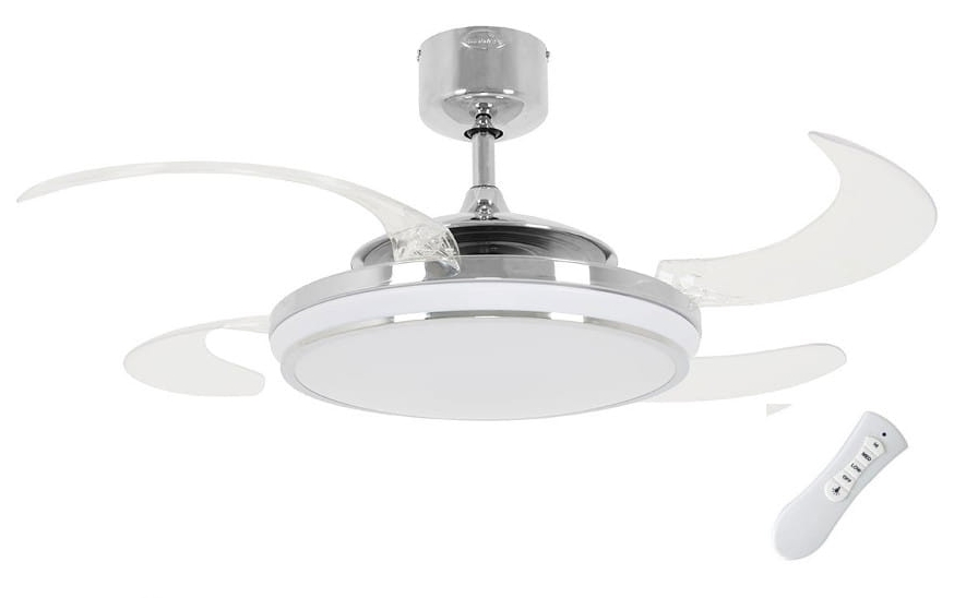 Wentylator z chowanymi łopatami FANAWAY EVO 1 LED CHROM z pilotem-0