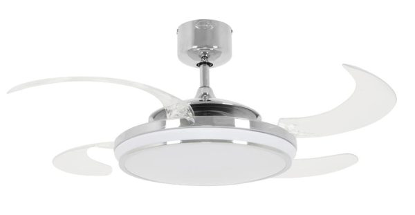 Wentylator z chowanymi łopatami FANAWAY EVO 1 LED CHROM z pilotem-1031087