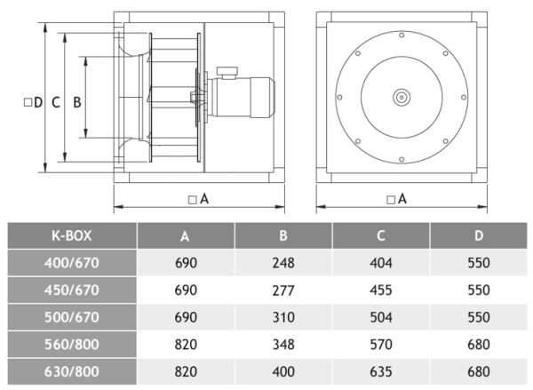 Wentylator kanałowy DOSPEL K-BOX 630/800-1031629