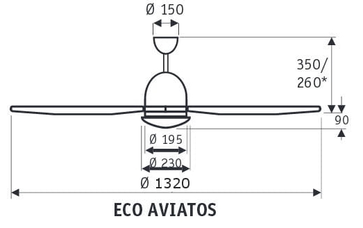Wentylator sufitowy CasaFan ECO AVIATOS wiśniowy z pilotem-1031788