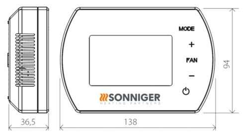 Panel sterujący Sonniger Intelligent Wi-Fi do nagrzewnic wodnych-1031816