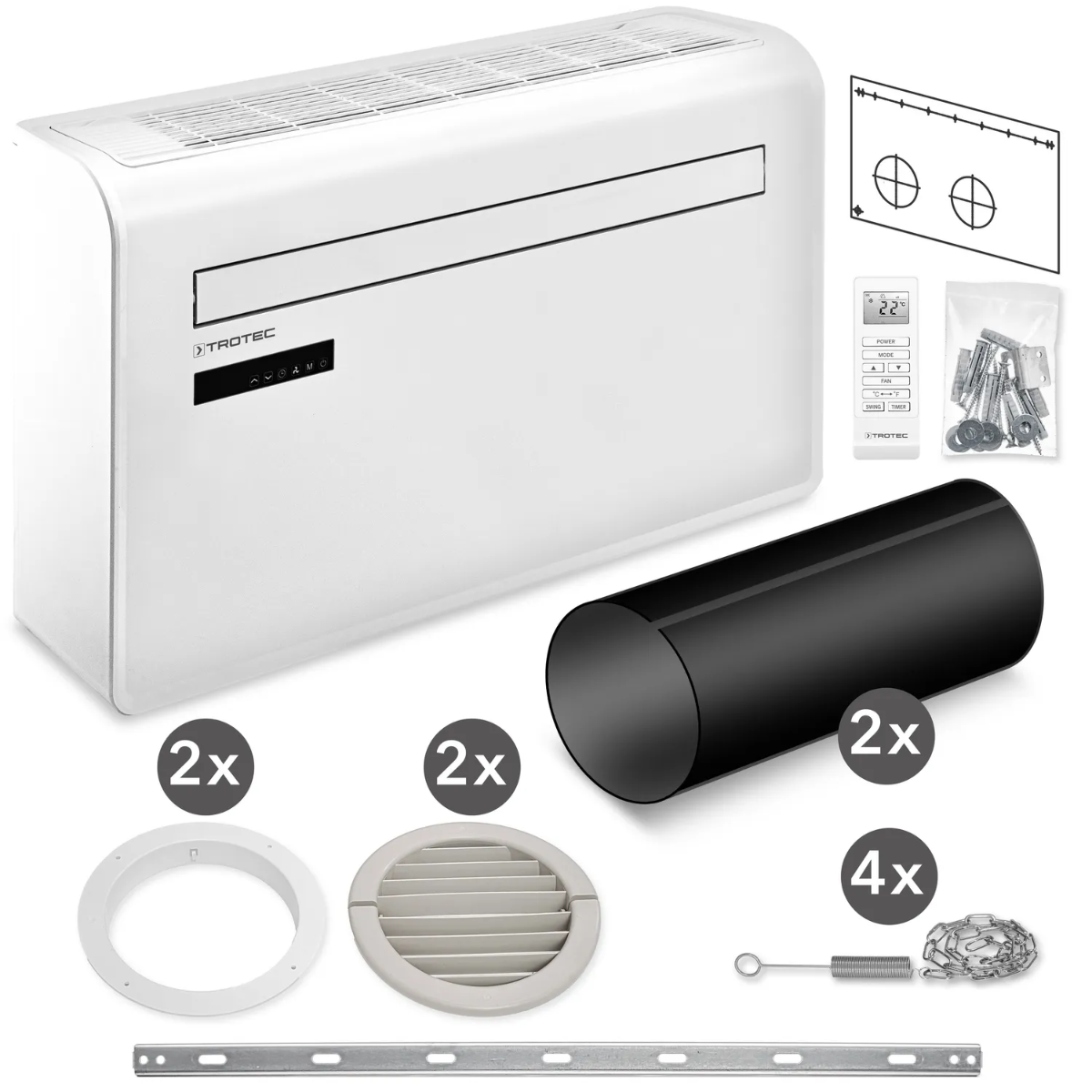 Inteligentny klimatyzator ścienny monoblokowy Trotec PAC-W 2200 S-1033373