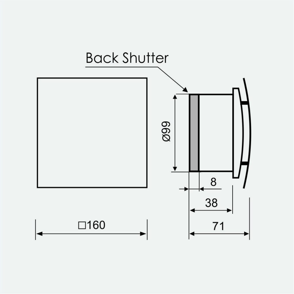 Wentylator serii MMP Biały Plastikowy Standard-1034225