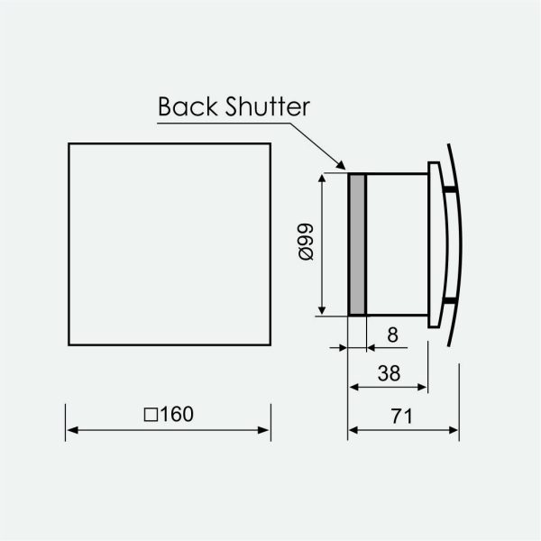 Wentylator serii MMP Biały Plastikowy Standard-1034225