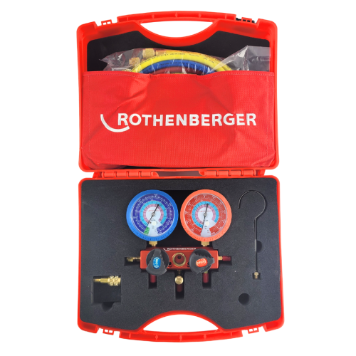 Zestaw manometrów analogowych ROTHENBERGER R32, R410a Standard Eco z wężami