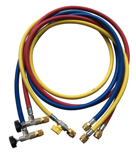 Zestaw węży REFCO 1/4" CCL-60-A38010 z zaworem odcinającym
