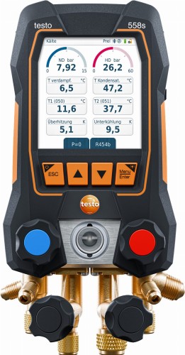 Elektroniczna oprawa zaworowa Testo 558s  dotykowy ekran, wersja solo bez walizki