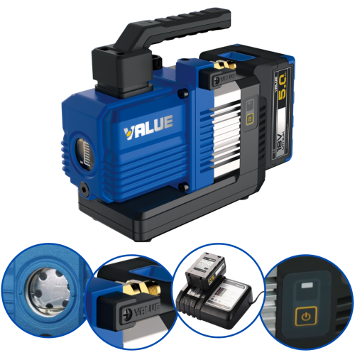 Akumulatorowa jednostopniowa pompa próżniowa Value Navtek VRP-2SLi 56l/min