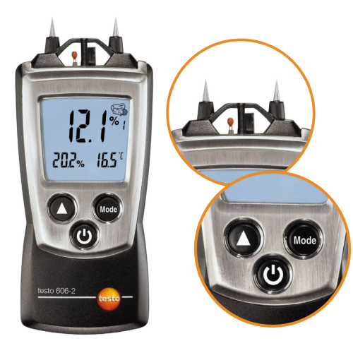 Testo 606-2 - Kieszonkowy miernik do pomiaru wilgotności materiału, powietrza i temperatury