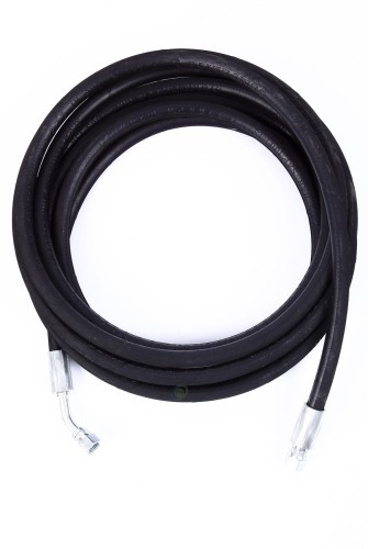 Wąż do azotu 225 BAR 10m, do prób szczelności azotem prosty 1/4" na kąt 60st. 1/4" SAE