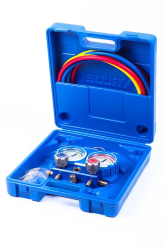 Zestaw Manometrów VALUE VMG-2-R32/R-410a/R-407c/R-134 Manometry do klimatyzacji i chłodnictwa
