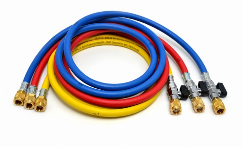 Zestaw węży serwisowych REFCO 150cm z zaw. 1/4" CA-CCL-60
