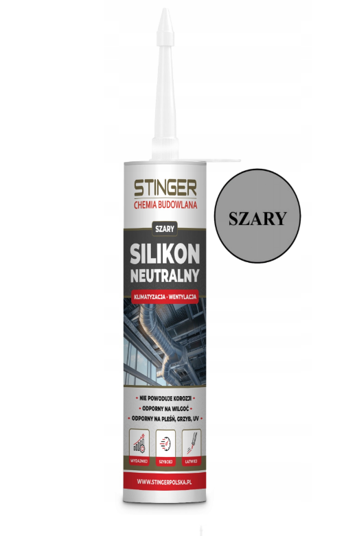 Silikon neutralny szary do klimatyzacji i wentylacji STINGER